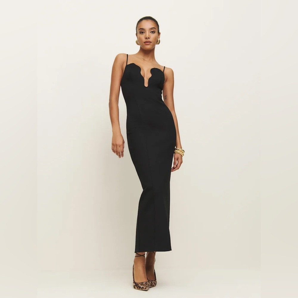 Reformation Black Strapless Maxi Dress